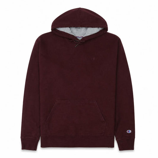 Front view of Champion Men's Brown Pullover Hoodie L Regular Fit Sportswear