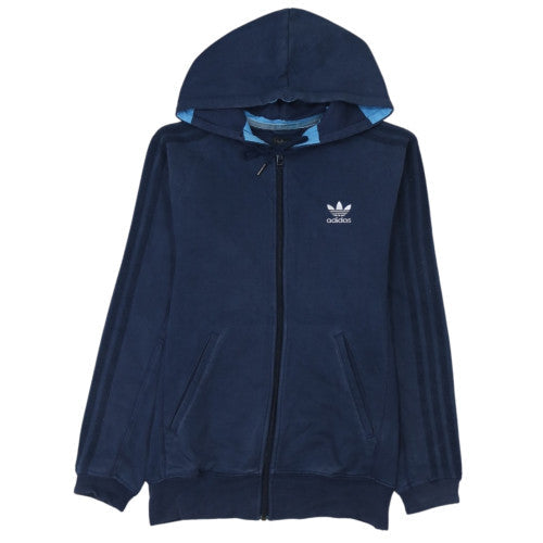 Adidas Men's Blue Full Zip Hoodie Size M Fleece Sportswear