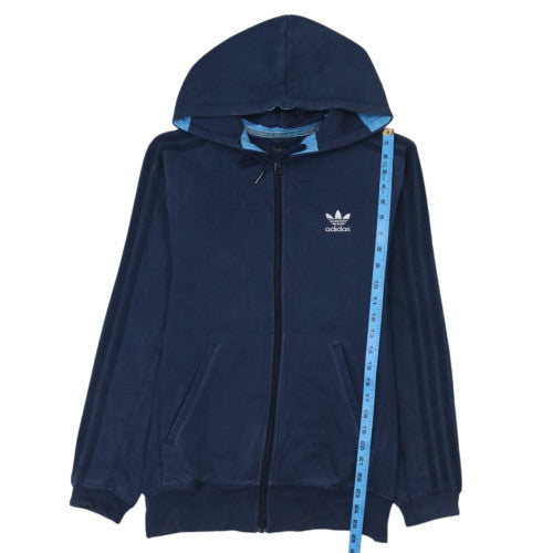 Adidas Men's Blue Full Zip Hoodie Size M Fleece Sportswear