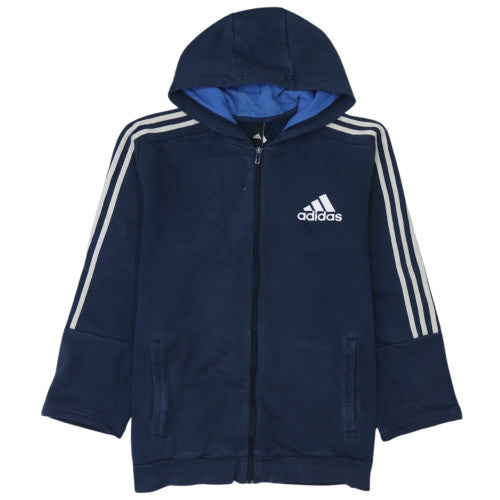 Adidas Men's Blue Full Zip Hoodie Size M Sports Fleece