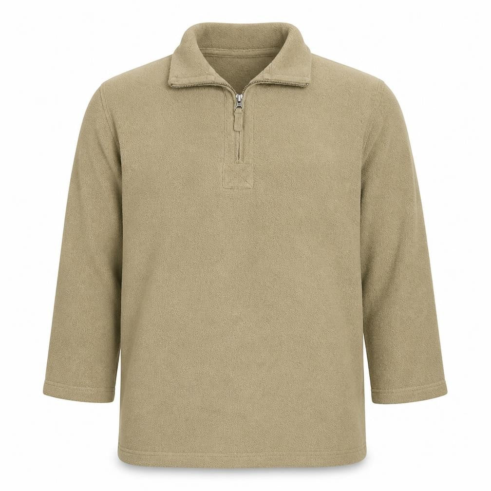 Timberland Men's Beige Cotton 1/4 Zip Regular Fit Jumper M