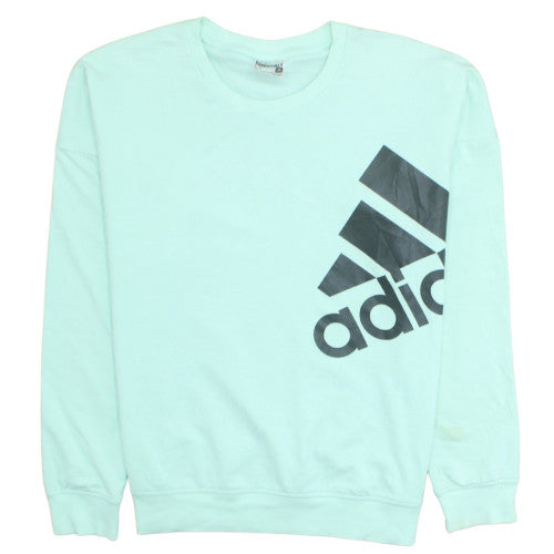 Adidas Womens Mint Green Long Sleeve Crew Neck Sweatshirt Size M