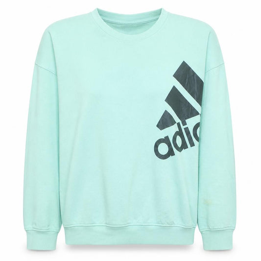 Adidas Womens Mint Green Long Sleeve Crew Neck Sweatshirt Size M