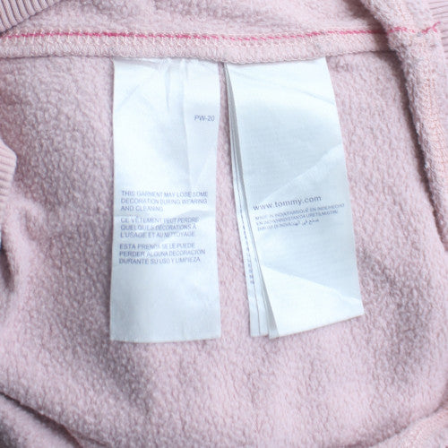 Hilfiger Denim Womens Pink Sequin 85 Pullover Hoodie Size M