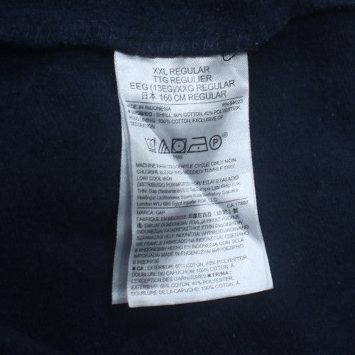 GAP Kids Boys Navy Blue Full Zip Hoodie XXL (14-16) Cotton Blend