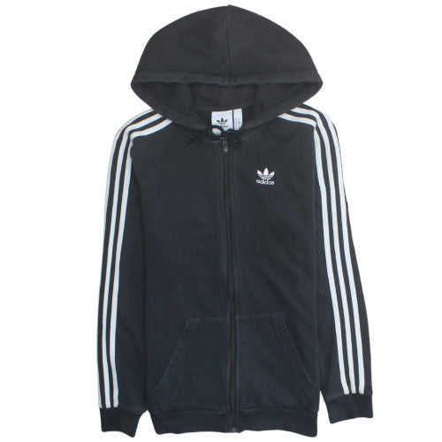 adidas Men's Black Full Zip Hoodie S Regular Fit Sportswear
