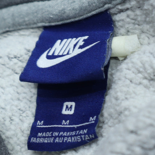 Nike Men’s Grey Pullover Hoodie Size M Fleece Lined Sportswear