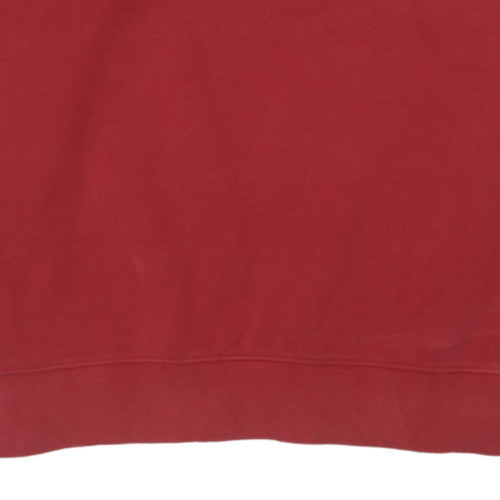 Nike Men’s Red Crew Neck Pullover Sweatshirt Size L Sports Style