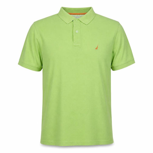 Front view of Nautica Men's Green Classic Fit Performance Polo Shirt XL