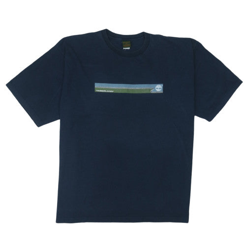 Timberland Men's Navy Blue XL Graphic Cotton T-Shirt