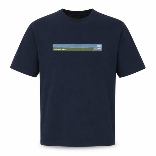 Timberland Men's Navy Blue XL Graphic Cotton T-Shirt