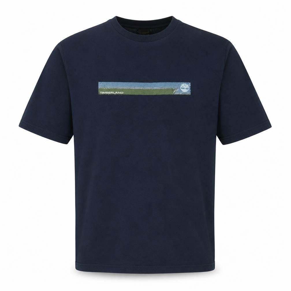 Timberland Men's Navy Blue XL Graphic Cotton T-Shirt