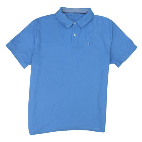 Tommy Hilfiger Men's Blue Regular Fit Cotton Polo Shirt XL