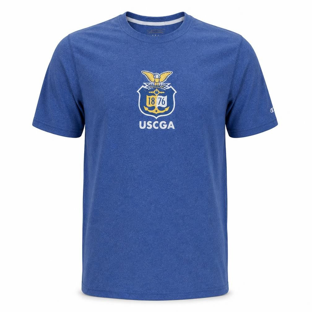 Champion Men's Blue USCGA Graphic Athletic T-Shirt Size L