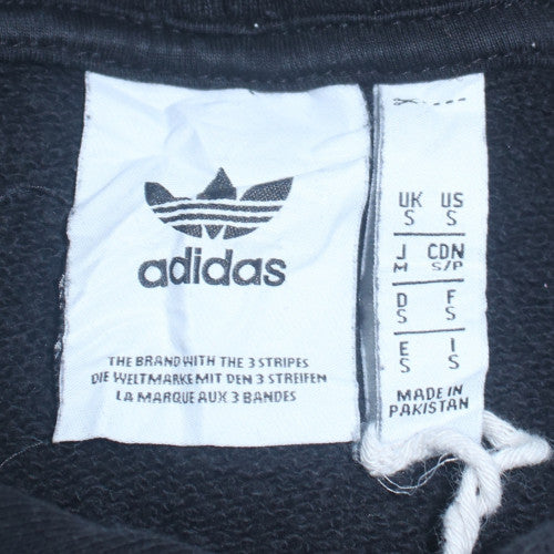 Adidas Men's Black Pullover Hoodie Size M Graphic Print Casual Sweatshirt