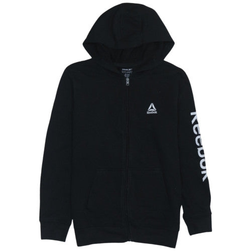 Reebok Teens Black Full Zip Hoodie 164 Regular Fit Sportswear