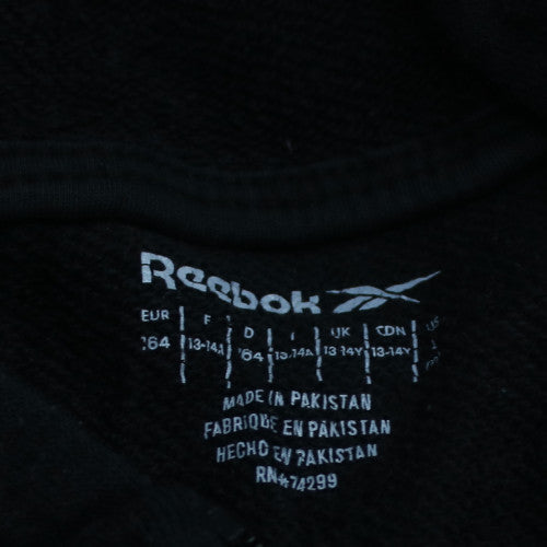 Reebok Teens Black Full Zip Hoodie 164 Regular Fit Sportswear