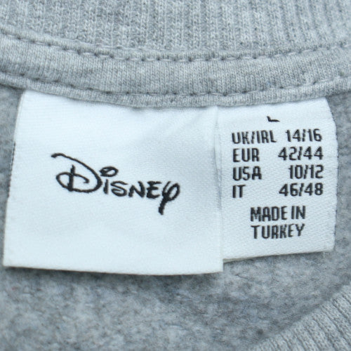 Disney Women Grey Lilo & Stitch Pullover Sweatshirt Size L