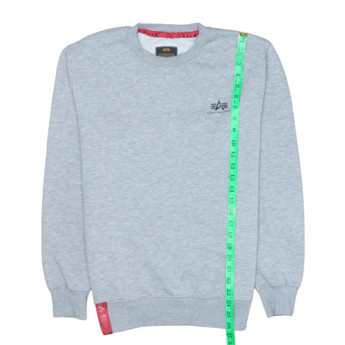 Alpha Industries Men's Grey Crew Neck Sweatshirt M Regular Fit
