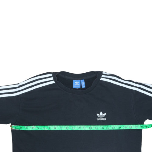 adidas Teens Black 12 Pullover Crew Neck Sweatshirt