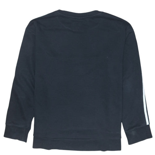 adidas Teens Black 12 Pullover Crew Neck Sweatshirt