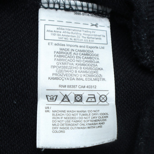 adidas Teens Black 12 Pullover Crew Neck Sweatshirt