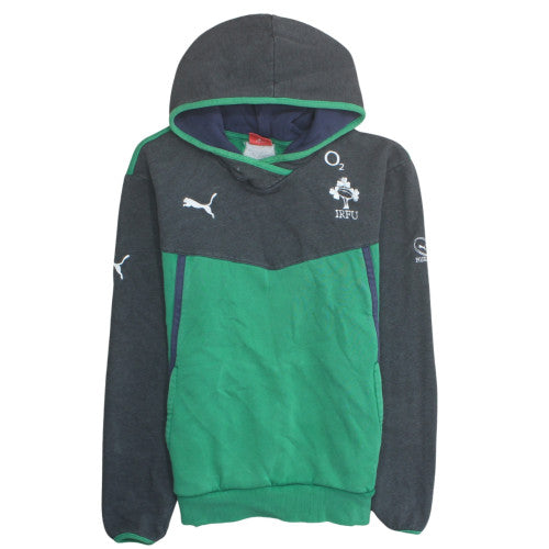 Puma Men’s Green Rugby IRFU Hoodie M Pullover Fleece Sweatshirt