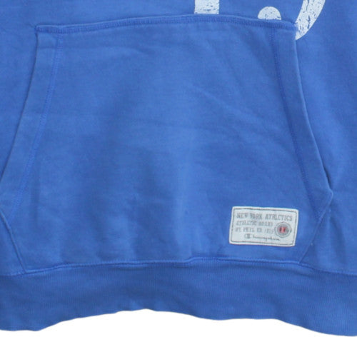 Champion Men’s Blue Pullover Hoodie L Graphic Fleece Sweatshirt
