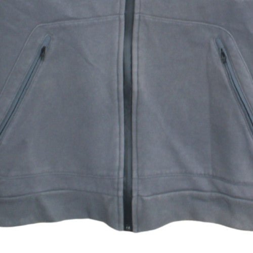 Adidas Mens Grey Full Zip Hoodie Size M Sports Fleece Sweatshirt