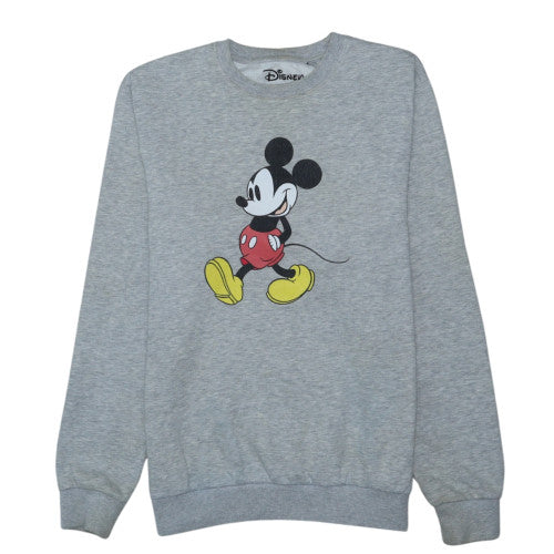 Disney Women Grey Mickey Mouse Pullover Sweatshirt S