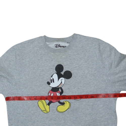 Disney Women Grey Mickey Mouse Pullover Sweatshirt S