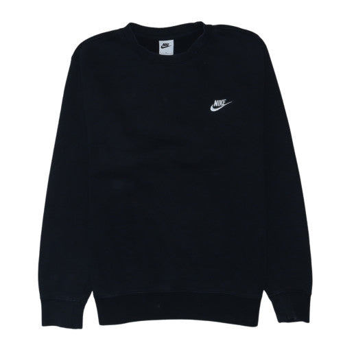 Nike Men's Black Crew Neck Sweatshirt Cotton Blend Pullover M