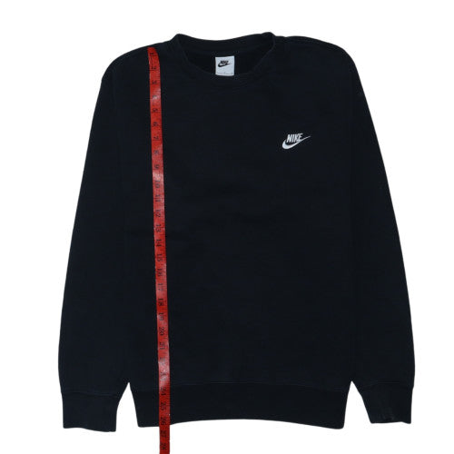 Nike Men's Black Crew Neck Sweatshirt Cotton Blend Pullover M