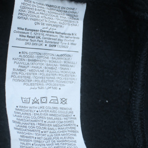 Nike Men's Black Crew Neck Sweatshirt Cotton Blend Pullover M