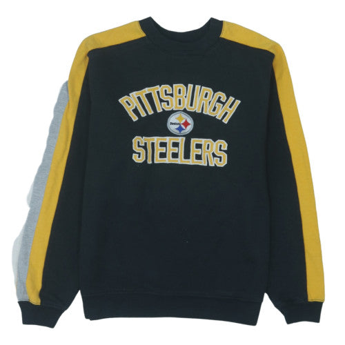 Reebok NFL Pittsburgh Steelers Boys Black Yellow Large Sweatshirt