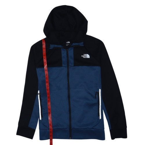 The North Face Mens Blue Full Zip Hoodie Size L Outdoor Fleece