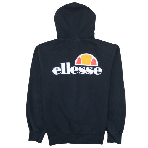 Ellesse Men's Black Full Zip Hoodie XL Fleece Logo Sweatshirt