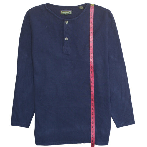 Timberland Mens Blue Henley Sweatshirt Size M Weathergear
