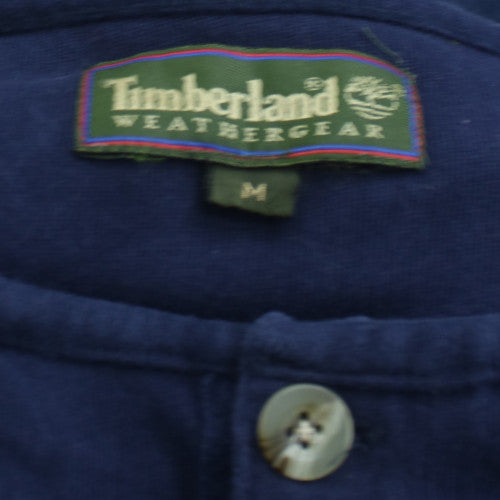 Timberland Mens Blue Henley Sweatshirt Size M Weathergear