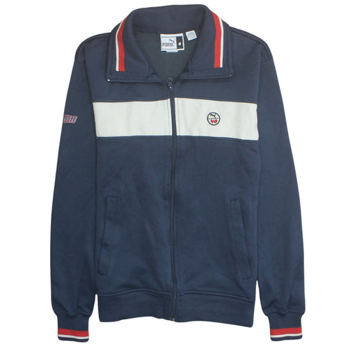 Puma Men's Blue Full Zip Track Sweatshirt M Logo Sports Top