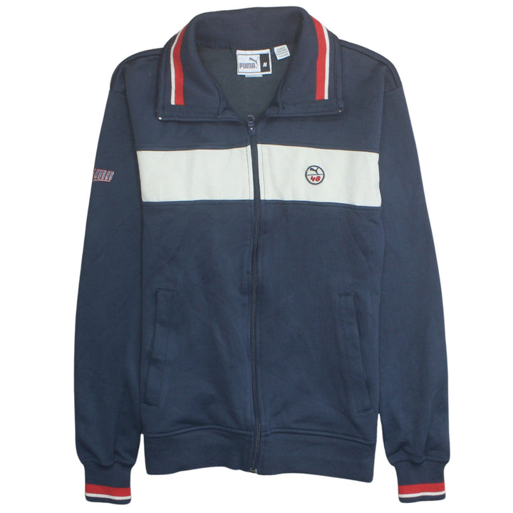 Puma Men's Blue Full Zip Track Sweatshirt M Logo Sports Top