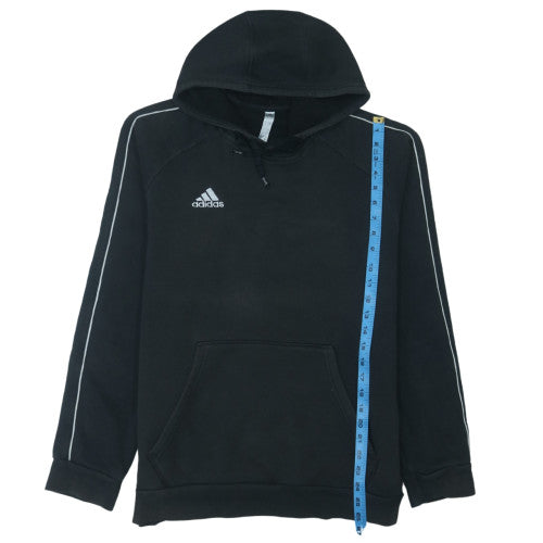 Adidas Mens Black Pullover Hoodie Size L Sports Fleece