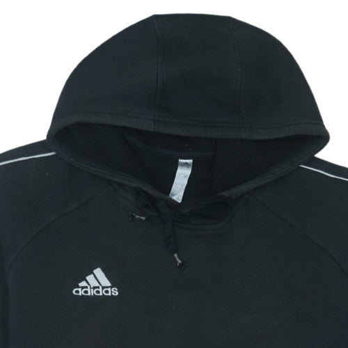 Adidas Mens Black Pullover Hoodie Size L Sports Fleece