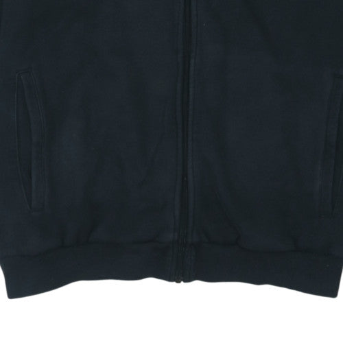 Adidas Mens Black XL Full Zip Hooded Sweatshirt Fleece Jacket
