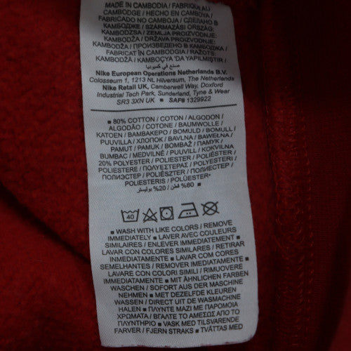 Nike Men's Red Pullover Crew Neck Sweatshirt L Regular Fit Sports