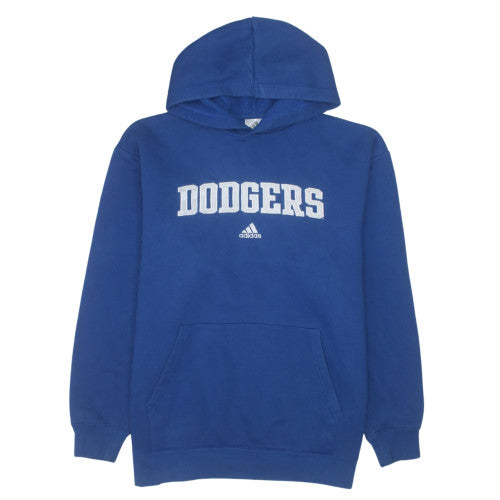 Adidas Men's Blue Pullover Hoodie M Dodgers Fleece Sweatshirt