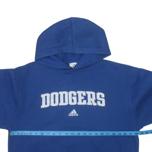 Adidas Men's Blue Pullover Hoodie M Dodgers Fleece Sweatshirt