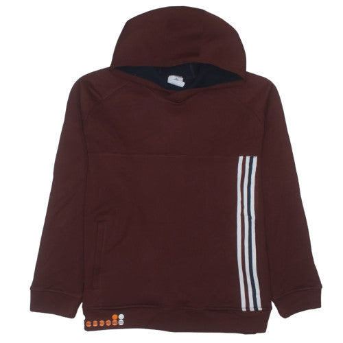 Adidas Men’s Brown Pullover Hoodie L Logo Fleece Sportswear
