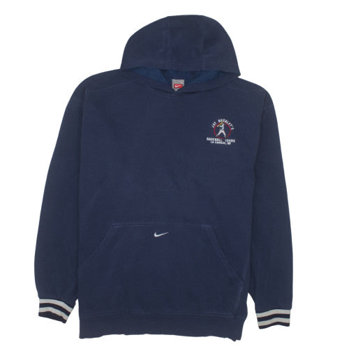 Nike Team Men's Blue Pullover Hoodie L Embroidered Sports Fleece