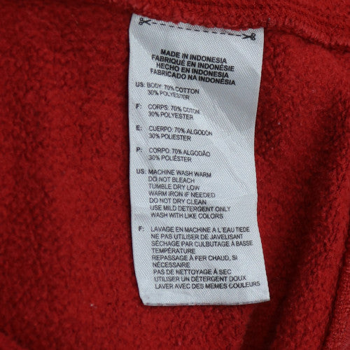 Adidas Men's Red XL Pullover Hoodie with Black Logo